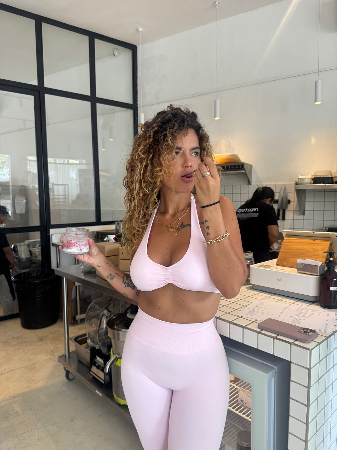 Aria Scrunch Bra Baby Pink