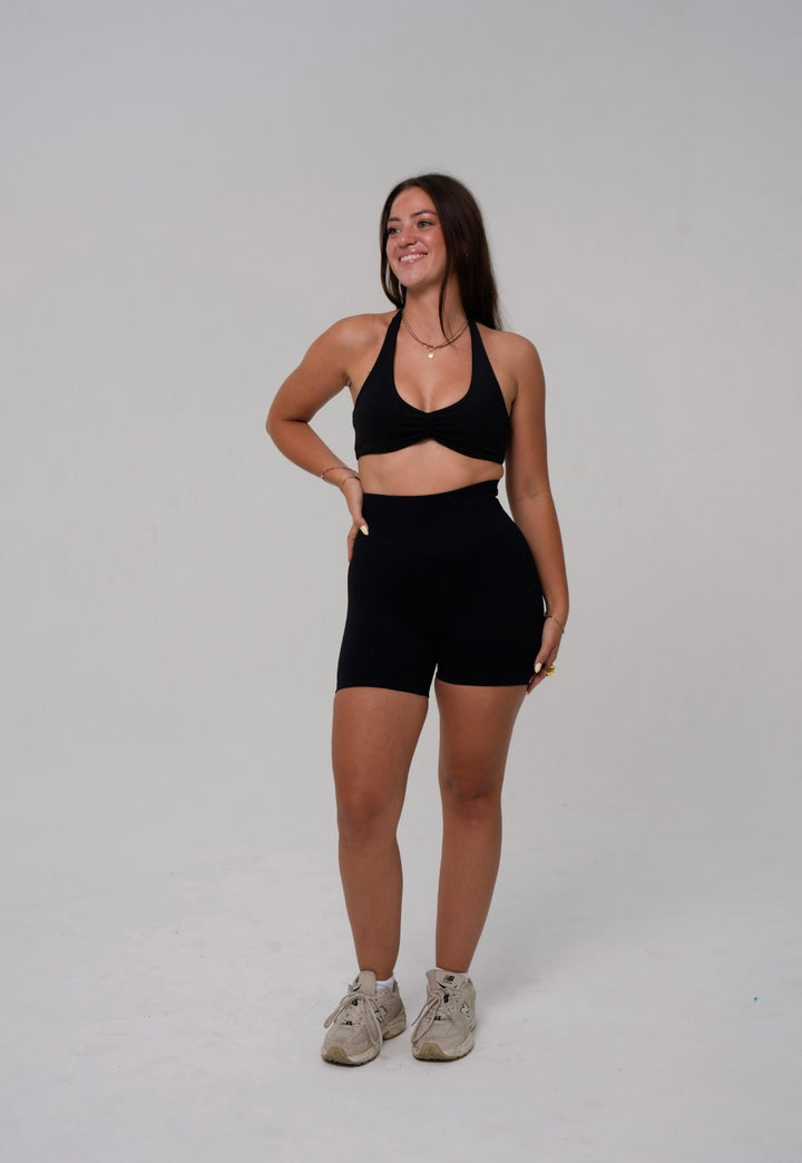 Aria Scrunch Bra Black